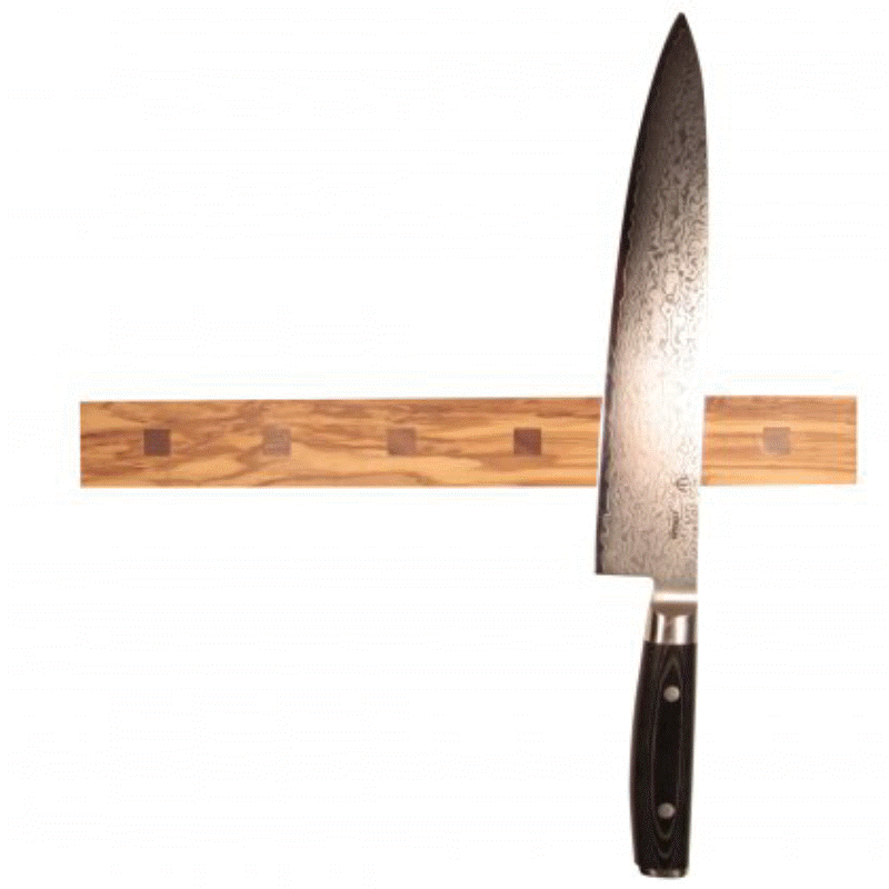 Knivholder til 6 knive Oliventræ & Valnød