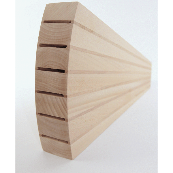 Knivblok til 6 knive - Lindetræ og Kirsebærtræ