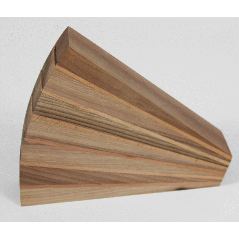 Knivblok til 6 knive - Valnød og Kirsebærtræ