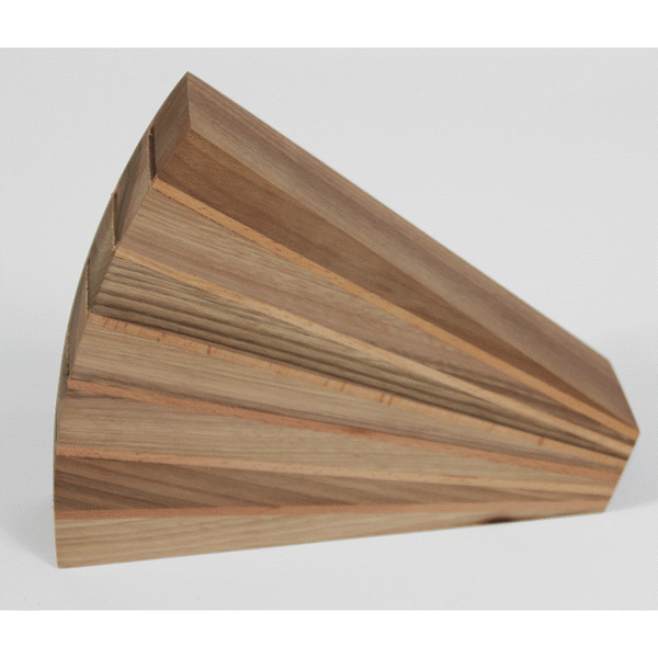 Knivblok til 6 knive - Valnød og Kirsebærtræ