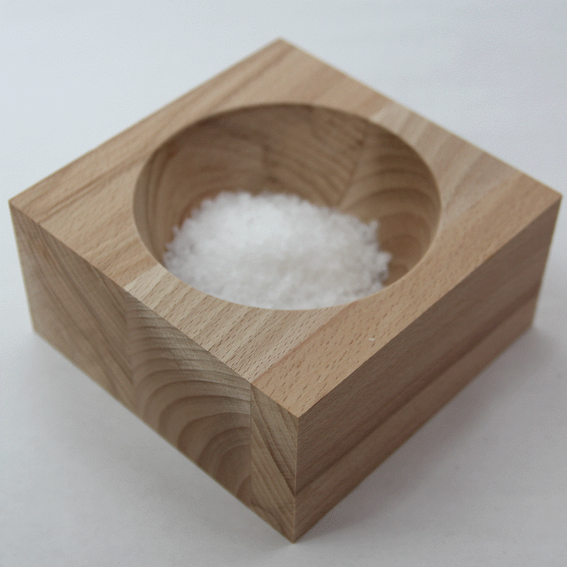 Saltkar Kvadratisk i Bøgetræ - Stort